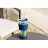 Vialli Design Termo puodelis stiklinis ze słomką 600 ml tamsiai mėlyna 30381