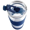 Vialli Design Termo puodelis stiklinis ze słomką 600 ml tamsiai mėlyna 30381