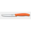 Virtuvinis peilis Victorinox Swiss Classic 6.7839.C1 dantytas, suapvalintu galiuku, oranžinis