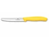 Virtuvinis peilis Victorinox Swiss Classic 6.7838.C1 dantytais ašmenimis, su užapvalintu galiuku, geltonas