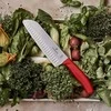 Victorinox V-6.85 21.17B Šveicariškas klasikinis Santoku peilis, 17 cm, raudonas