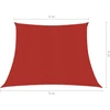 Uždanga nuo saulės, raudonos spalvos, 4/5x4m, HDPE, 160g/m²