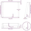 Valgomojo stalo kojelės, U formos, 2 vnt., 100x(72-73) cm