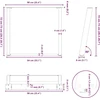 Valgomojo stalo kojelės, U formos, 2 vnt., 90x(72-73)cm