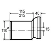 Viega Prijunkite WC PVC 110 vidinis centras ofsetas - 703400