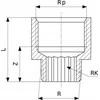 Viega Element redukcyjny 3/8 x 1/2 braz / blyszczacyŁącznik do rur