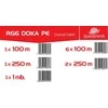 Viela Spacetronik RG6 Antenos kabelis Spacetronik DOKA PE 4K Trishield 250