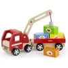 Viga Toys Medinis Kranas su Konteineriais