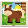 Viga Toys „Viga“ patogus medinis dėlionės arklys 9 elementai