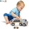Medinė tralas su automobiliais VIGA PolarB