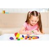 Viga medinis 3D galvosūkis edukacinis dėlionės abėcėlės numeriai Turtle Montessori
