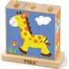 Medinės dėlionės kaladėlės Viga Zoo stende