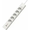 Viking tinklo praplėtimo lizdas YC53, 5x AC 230V, 1x USB-A, 2x USB-C, ilgis 1,5 m, baltas