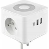 Viking maitinimo adapteris Y23L, 2x 230 V, 1x USB-A, 2x USB-C, jutiklinė lemputė, balta