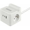 Viking maitinimo adapteris YC23H, 2x 230 V, 1x USB-A, 2x USB-C, jutiklinė lemputė, stovo funkcija, balta