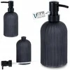 Skysto muilo dozatorius Vilde, juodas stiklinis, 400 ml