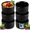 Keramikinės juodos kepimo formelės Vilde 260 ml, 6 vnt.