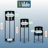 Vilde Trijų gėlių stovų rinkinys, metaliniai, juodi