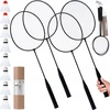 Badmintono rinkinys Vilde, 61 cm, 4 raketės, 8 plunksnos