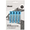 Vinnic Įkraunami akumuliatoriai AAA USB Type-C, 4 vnt.