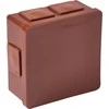 Tuščia ant paviršiaus montuojama dėžutė su 6 įvadais VIPLAST VP-02 click RUDA IP55 86x86x40mm 002-02