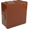 Tuščia ant paviršiaus montuojama dėžutė su 6 įvadais VIPLAST VP-22 RUDA IP55 86x86x40mm 022-02