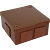 Tuščia ant paviršiaus montuojama dėžutė su 6 įvadais VIPLAST VP-22 RUDA IP55 86x86x40mm 022-02