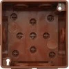 Tuščia ant paviršiaus montuojama dėžutė su 6 įvadais VIPLAST VP-22 RUDA IP55 86x86x40mm 022-02