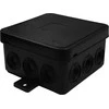 Tuščia ant paviršiaus montuojama dėžutė su 12 įvadų VIPLAST V5 click Juodas IP54 75x75x41mm 035-05