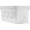 Tuščia ant paviršiaus montuojama dėžutė su 8 įvadais VIPLAST V8 click Baltas IP54 80x45x41mm 038-01