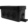 Tuščia ant paviršiaus montuojama dėžutė su 8 įvadais VIPLAST V8 click Juodas IP54 80x45x41mm 038-05