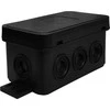 Tuščia ant paviršiaus montuojama dėžutė su 8 įvadais VIPLAST V8 click Juodas IP54 80x45x41mm 038-05