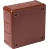 Tuščia ant paviršiaus montuojama dėžutė su 12 įvadų VIPLAST VP-41 RUDA IP55 98x98x42mm 041-02