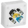 Ant paviršiaus montuojama dėžutė su gnybtais, 12 įvadų VIPLAST VP-41 Baltas IP55 98x98x42mm 041-51
