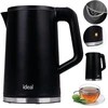 IDEAL Virdulys 1.7 l, steel body, power 1500 W, juodas