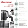 Virdulys, Elektrinis virdulys, stiklinis, juodas, LED panelė, 1 l, Klausberg, kb-7894