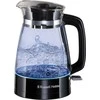 Russell Hobbs Virdulys stiklinis klasikinio dizaino su LED apšvietimu (1,7 l, 2400 W, greito virimo funkcija, optimizuotas stiklinis snapelis, nuimamas dangtis, l
