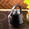 Virdulys, Plieninis virdulys su švilpuku, 2,5 l, matinės juodos spalvos, Klausberg kb-7948