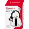 Virdulys, Nerūdijančio plieno virdulys su švilpuku, sidabro spalvos su rožinio aukso elementais, talpa 2,8 l, Klausberg, kb-7776