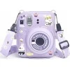 Viršelis LoveInstant Byla FujiFilm Fuji INSTAX Mini 12 + Lipdukai ir kištukas nuotraukoms / Saldus triušis / violetinė Brocade