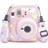 Viršelis LoveInstant Byla FujiFilm FUJI INSTAX Mini 12 + Stickers ir Pocket Nuotraukos / Jogurtas Triušis / Rožinė Brocade