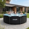 VIRTUFIT APVALUS BASEINAS 366 CM SU FILTRO SIURBLIU