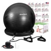 Virtufit VIRTUFIT GIMNASTIKOS KAMUOLYS ANTI-BURST PRO SU POMPA JUODA 65 CM