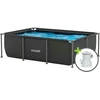 Virtufit VIRTUFIT stačiakampis baseinas 260 x 180 cm su filtro pompa, antracito spalvos