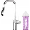 Virtuvės maišytuvas KFA DUERO PURE STYLE IŠTRAUKIAMAS VIRTUVĖS MAIŠYTUVAS SU VANDENS FILTRAVIMO FUNKCIJA IR IŠTRAUKIAMU SNAPELIU + PROFINE LILAC S FILTRŲ RINKINYS, INOX