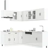Virtuvinių spintelių komplektas, 11 dalių, Kalmar, balta