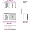 Virtuvinių spintelių komplektas, 4 dalių, Lucca, juoda