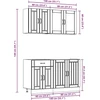 Virtuvinių spintelių komplektas, 4 dalių, Lucca, juoda