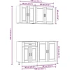 Virtuvinių spintelių komplektas, 4 dalių, Porto, medienos