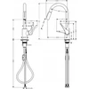 Hansgrohe HG „pasidaryk pats“ Cento XL virtuvinis maišytuvas su ištraukiamu chromuotu snapeliu HG nr. 14803
